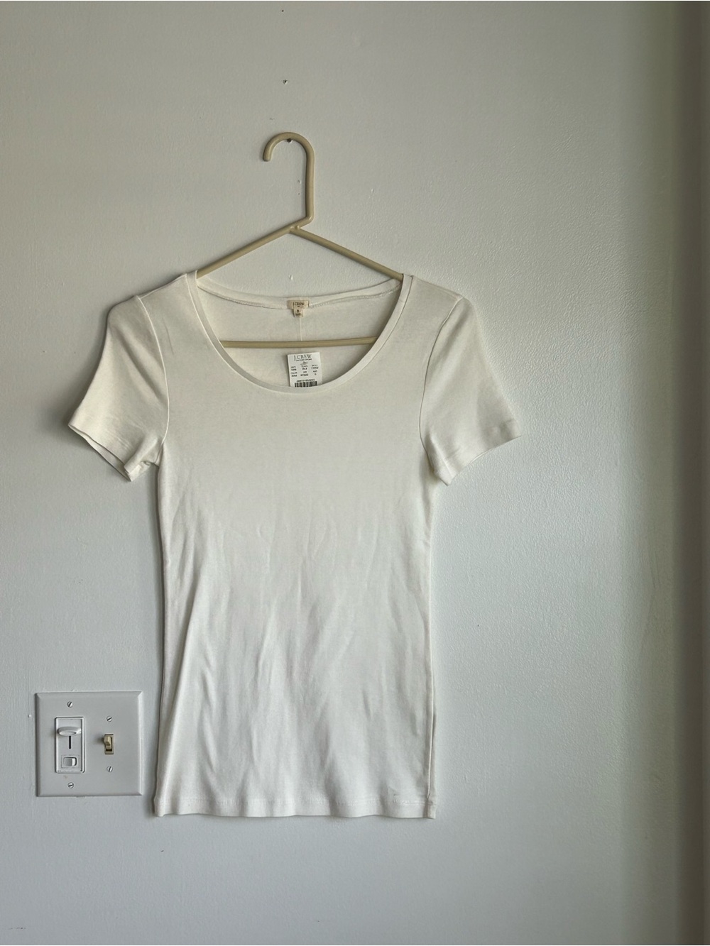 NWT J. Crew White Short Sleeve T-Shirt Size Medium Tee Casual